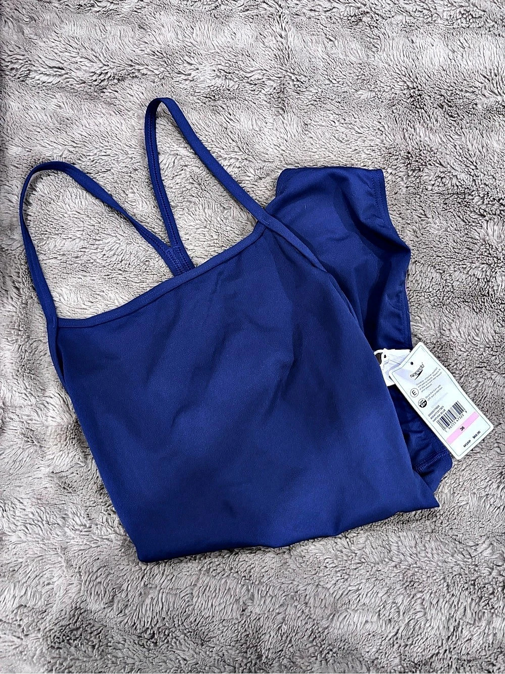 Speedo Vibe Collection One Piece Blue & Pink Size 36 NWT